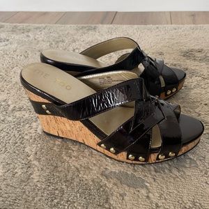 Me Too - Women’s Jafar Cork Wedge Sandals